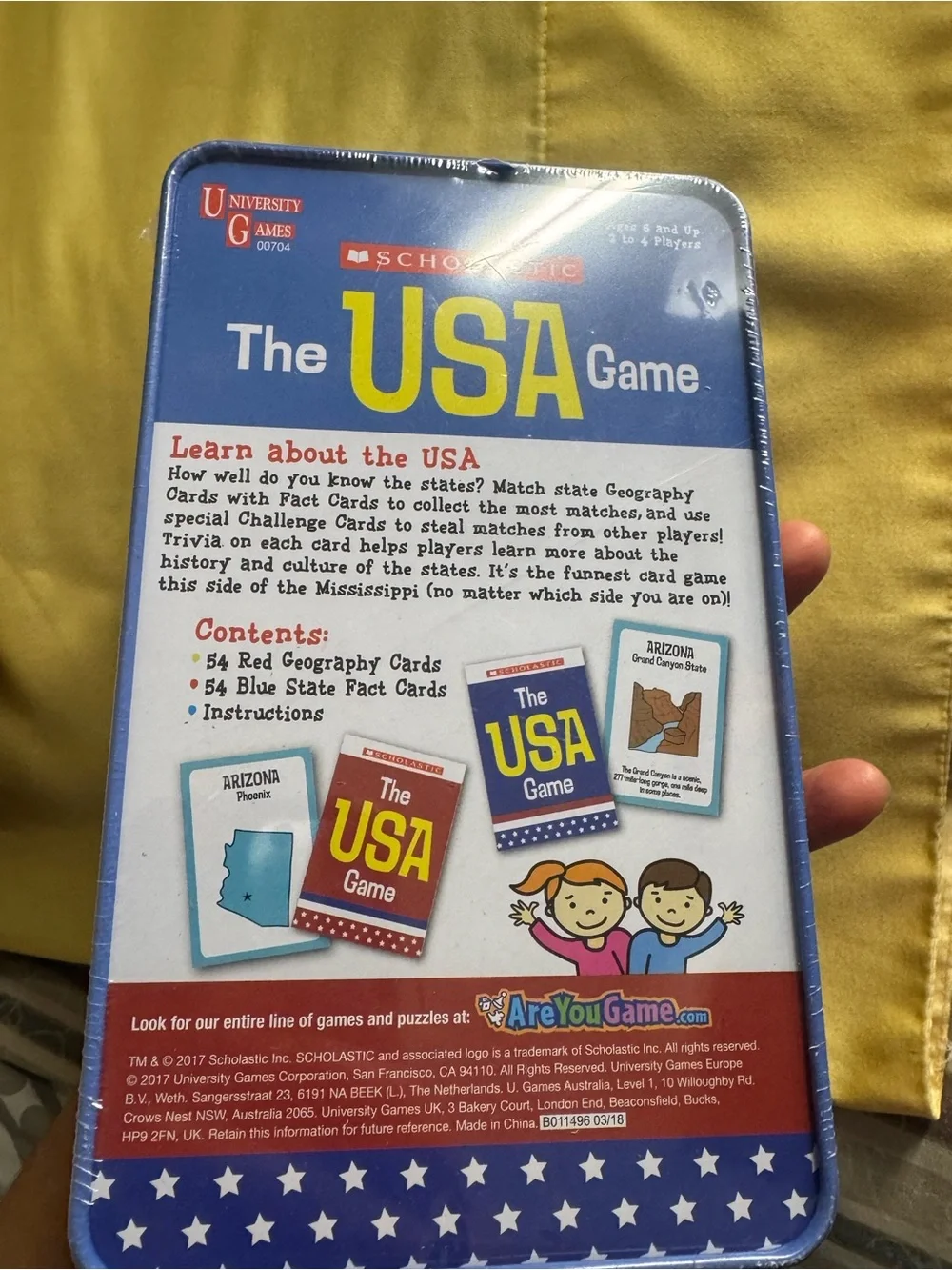 Scholastic The USA Game - Blue Travel Trivia Board Game